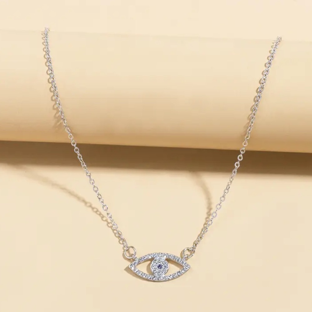 2/$10 NEW! Evil Eye Necklace Boho Hamsa Spiritual Rhinestone Dainty Diamond